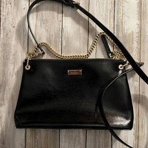 NWOT Kate Spade black patent crossbody or shoulder bag